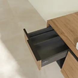 Villeroy & Boch Subway 3.0 Тумба под раковину, 2 выдвижных ящика, 1001 x 423 x 516 mm, Oak Kansas / Oak Kansas C57101RH