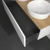 Villeroy & Boch Antao Тумба под раковину, с подсветкой, 1 выдвижной ящик, 1200 x 360 x 500 mm, лицевая поверхность без текстурированной отделки, Glossy White Lacquer / Honey Oak L35051GF