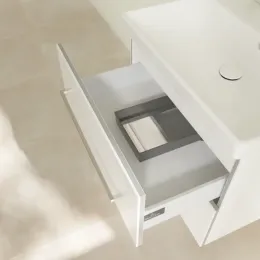 Villeroy & Boch Avento Тумба под раковину, 2 выдвижных ящика, 630 x 514 x 484 mm, Стекло белое A89000B4