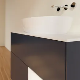 Villeroy & Boch Finion Тумба под раковину, с подсветкой, 2 выдвижных ящика, 1000 x 603 x 501 mm, Midnight Blue Matt Lacquer / White Matt Lacquer FA21MTHG