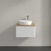 Villeroy & Boch Antao Тумба под раковину, 1 выдвижной ящик, 600 x 360 x 500 mm, лицевая поверхность без текстурированной отделки, Glossy White Lacquer / Honey Oak K29051GF