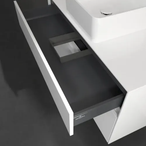 Villeroy & Boch Collaro Тумба под раковину, с подсветкой, 2 выдвижных ящика, 1000 x 548 x 500 mm, Glossy White / Glossy White C038B0DH