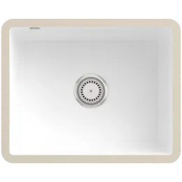 Villeroy & Boch Subway 60 SU Мойка под столешницу, включая Комплект слива с ручным управлением, выкл Керамика, 545 x 440 mm, Альпийский белый CeramicPlus 331001R1