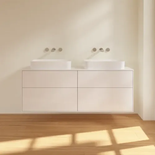 Villeroy & Boch Finion Тумба под раковину, с подсветкой, 4 выдвижных ящика, 1600 x 603 x 501 mm, Glossy White Lacquer G72100GF