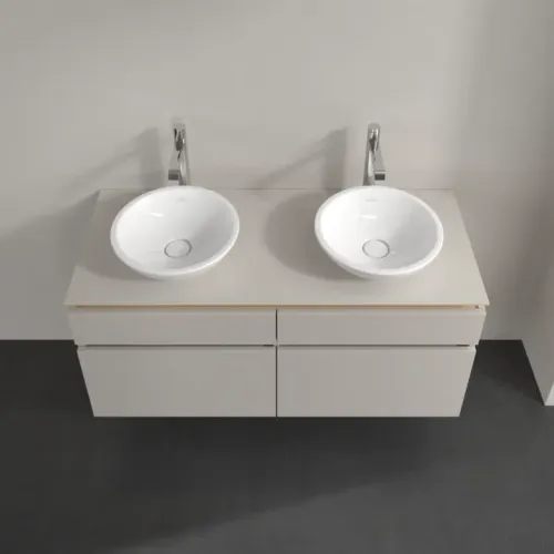 Villeroy & Boch Legato Тумба под раковину, 4 выдвижных ящика, 1200 x 550 x 500 mm, Soft Grey / Soft Grey B58400VK