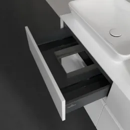 Villeroy & Boch Collaro Тумба под раковину, 4 выдвижных ящика, 1200 x 548 x 500 mm, Glossy White / Glossy White C11500DH