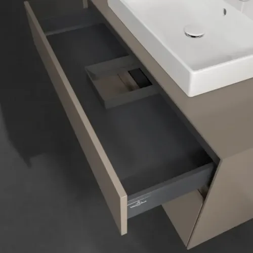 Villeroy & Boch Collaro Тумба под раковину, 2 выдвижных ящика, 1000 x 548 x 500 mm, Truffle Grey / Truffle Grey C01900VG