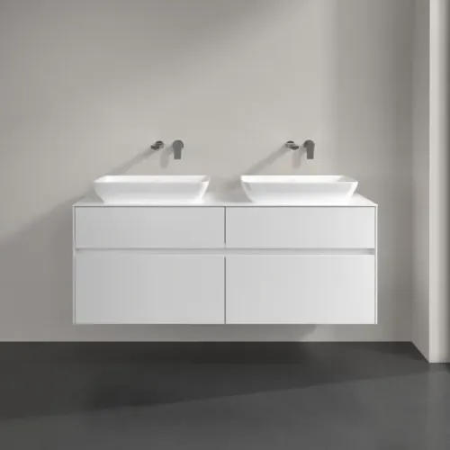 Villeroy & Boch Collaro Тумба под раковину, 4 выдвижных ящика, 1400 x 548 x 500 mm, Glossy White / Glossy White C11900DH