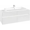 Villeroy & Boch Collaro Тумба под раковину, с подсветкой, 4 выдвижных ящика, 1400 x 548 x 500 mm, Glossy White / Glossy White C092B0DH