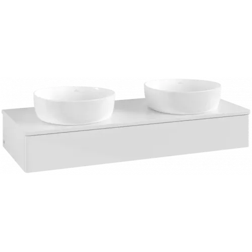 Villeroy & Boch Antao Тумба под раковину, 1 выдвижной ящик, 1200 x 190 x 500 mm, лицевая поверхность без текстурированной отделки, Glossy White Lacquer / Glossy White Lacquer K13010GF