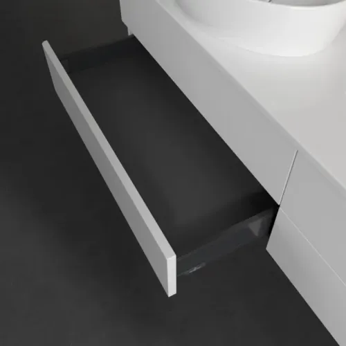 Villeroy & Boch Antao Тумба под раковину, 4 выдвижных ящика, 1600 x 360 x 500 mm, лицевая поверхность без текстурированной отделки, Glossy White Lacquer / Glossy White Lacquer K26010GF