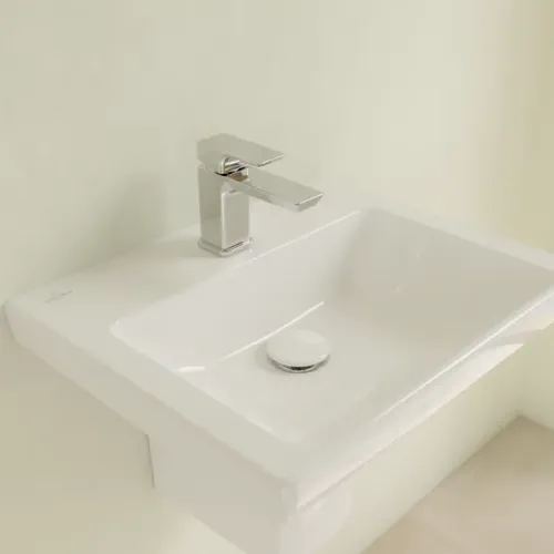 Villeroy & Boch Subway 3.0 Раковина компактная, 500 x 400 x 145 mm, Альпийский белый CeramicPlus, без перелива 437051R1