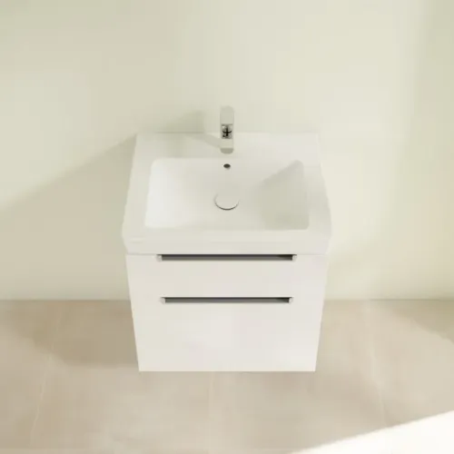 Villeroy & Boch Subway 2.0 Тумба под раковину, 2 выдвижных ящика, 587 x 590 x 454 mm, Glossy White A90900DH
