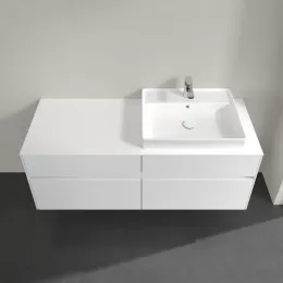 Villeroy & Boch Collaro Тумба под раковину, с подсветкой, 4 выдвижных ящика, 1400 x 548 x 500 mm, Glossy White / Glossy White C086B0DH