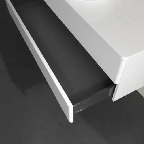 Villeroy & Boch Antao Тумба под раковину, 2 выдвижных ящика, 1200 x 360 x 500 mm, лицевая поверхность без текстурированной отделки, Glossy White Lacquer / Glossy White Lacquer K21010GF