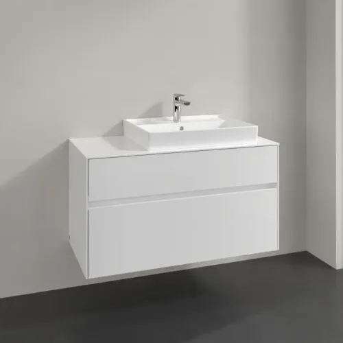Villeroy & Boch Collaro Тумба под раковину, 2 выдвижных ящика, 1000 x 548 x 500 mm, Glossy White / Glossy White C01800DH