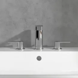 Villeroy & Boch Architectura Смеситель для ванны двухвентильный с комплектом слива со стяжкой, Хром TVW10310811061