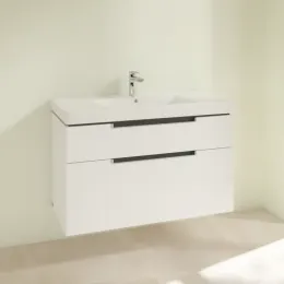 Villeroy & Boch Subway 2.0 Тумба под раковину, 2 выдвижных ящика, 987 x 590 x 449 mm, Glossy White A91500DH