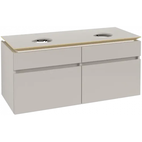 Villeroy & Boch Legato Тумба под раковину, 4 выдвижных ящика, 1200 x 550 x 500 mm, Soft Grey / Soft Grey B58400VK