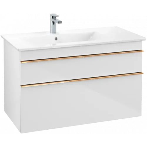 Villeroy & Boch Venticello Тумба под раковину, 2 выдвижных ящика, 953 x 590 x 502 mm, Glossy White / Glossy White A92705DH