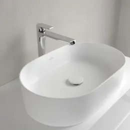 Villeroy & Boch Collaro Раковина для установки на столешницу, 560 x 360 x 145 mm, Stone White CeramicPlus, без перелива 4A1956RW