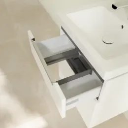 Villeroy & Boch Subway 2.0 Тумба под раковину, 2 выдвижных ящика, 537 x 590 x 423 mm, Glossy White A90810DH