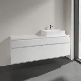 Villeroy & Boch Legato Тумба под раковину, 4 выдвижных ящика, 1600 x 550 x 500 mm, Glossy White / Glossy White B67500DH