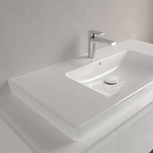 Villeroy & Boch Subway 2.0 Pаковина для установки на тумбу, 1000 x 480 x 180 mm, Альпийский белый, с переливом, шлифованный 71751G01