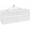 Villeroy & Boch Collaro Тумба под раковину, с подсветкой, 4 выдвижных ящика, 1400 x 548 x 500 mm, Glossy White / Glossy White C084B0DH