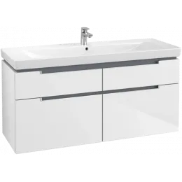 Villeroy & Boch Subway 2.0 Тумба под раковину, 4 выдвижных ящика, 1287 x 590 x 449 mm, Glossy White A91600DH