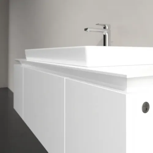 Villeroy & Boch Legato Тумба под раковину, с подсветкой, 3 выдвижных ящика, 1200 x 380 x 500 mm, Glossy White / Glossy White B696L0DH