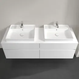 Villeroy & Boch Collaro Тумба под раковину, 4 выдвижных ящика, 1600 x 548 x 500 mm, Glossy White / Glossy White C02400DH