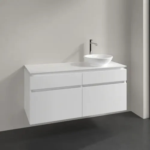 Villeroy & Boch Legato Тумба под раковину, 4 выдвижных ящика, 1200 x 550 x 500 mm, Glossy White / Glossy White B58200DH