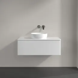 Villeroy & Boch Antao Тумба под раковину, 1 выдвижной ящик, 1000 x 360 x 500 mm, лицевая поверхность без текстурированной отделки, Glossy White Lacquer / Glossy White Lacquer K31010GF