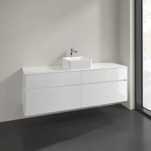 Villeroy & Boch Collaro Тумба под раковину, 4 выдвижных ящика, 1600 x 548 x 500 mm, Glossy White / Glossy White C04900DH