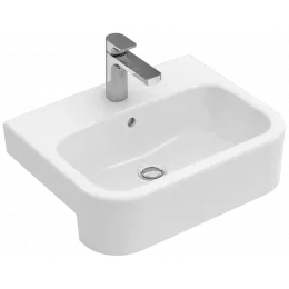 Villeroy & Boch Architectura Полувстраиваемая раковина, 550 x 430 x 170 mm, Альпийский белый CeramicPlus, с переливом, нешлифованный 419055R1