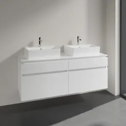 Villeroy & Boch Legato Тумба под раковину, 4 выдвижных ящика, 1400 x 550 x 500 mm, Glossy White / Glossy White B66900DH