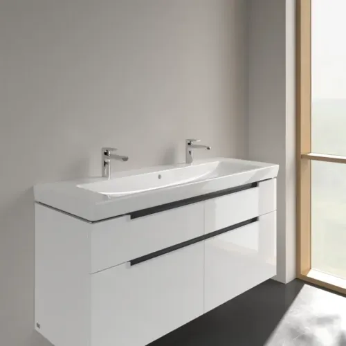 Villeroy & Boch Subway 2.0 Pаковина для установки на тумбу, 1300 x 470 x 160 mm, Альпийский белый, с переливом 7176D201