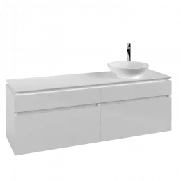 Villeroy & Boch Legato Тумба под раковину, 4 выдвижных ящика, 1600 x 550 x 500 mm, Glossy White / Glossy White B59800DH