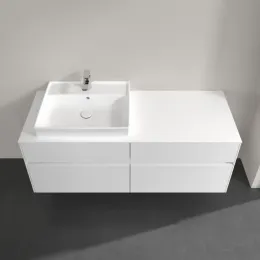 Villeroy & Boch Collaro Тумба под раковину, с подсветкой, 4 выдвижных ящика, 1400 x 548 x 500 mm, Glossy White / Glossy White C085B0DH