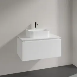 Villeroy & Boch Legato Тумба под раковину, 1 выдвижной ящик, 800 x 380 x 500 mm, Glossy White / Glossy White B73300DH