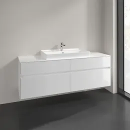 Villeroy & Boch Collaro Тумба под раковину, 4 выдвижных ящика, 1600 x 548 x 500 mm, Glossy White / Glossy White C02800DH
