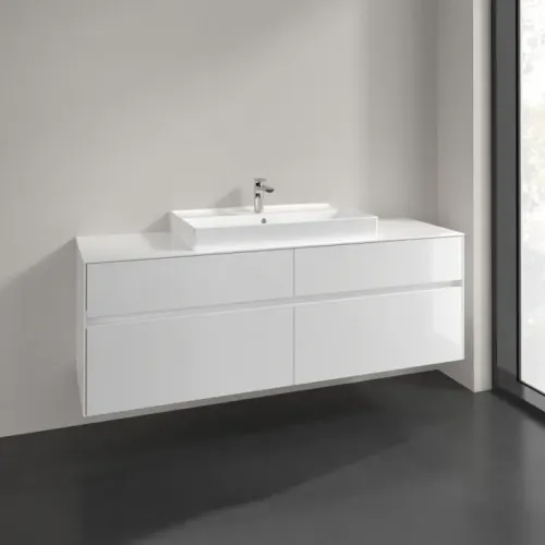 Villeroy & Boch Collaro Тумба под раковину, 4 выдвижных ящика, 1600 x 548 x 500 mm, Glossy White / Glossy White C02800DH
