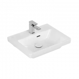 Villeroy & Boch Subway 3.0 Раковина компактная, 500 x 400 x 145 mm, Альпийский белый CeramicPlus, с переливом 4370FFR1