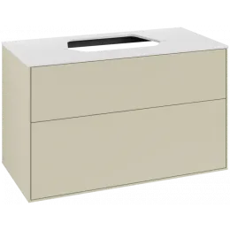 Villeroy & Boch Finion Тумба под раковину, 2 выдвижных ящика, 1000 x 603 x 501 mm, Silk Grey Matt Lacquer F35100HJ