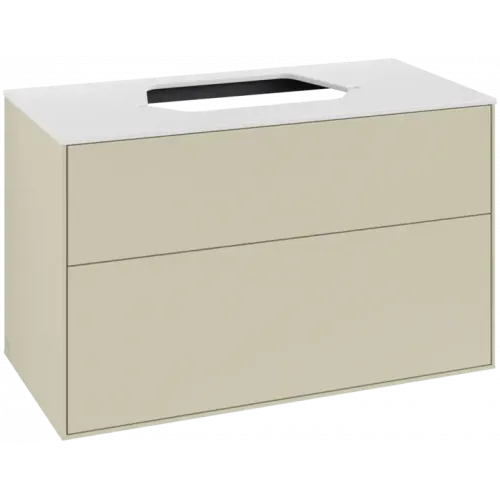 Villeroy & Boch Finion Тумба под раковину, 2 выдвижных ящика, 1000 x 603 x 501 mm, Silk Grey Matt Lacquer F35100HJ