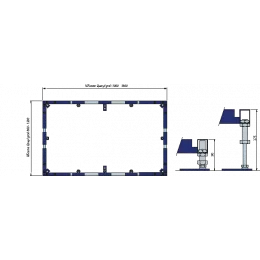 Villeroy & Boch Аксессуары Монтажная рама ViFrame, для больших душевых поддонов (от 1000 x 1000) из кварила,высота регулируемая 90-175 мм, без средних ножек, 400 x 1300 x 100 mm U91412400