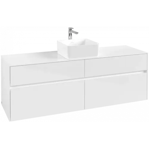 Villeroy & Boch Collaro Тумба под раковину, 4 выдвижных ящика, 1600 x 548 x 500 mm, Glossy White / Glossy White C04900DH