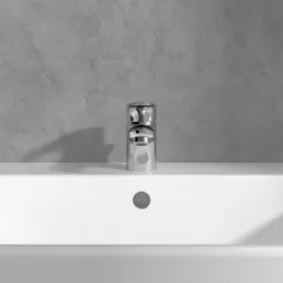 Villeroy & Boch O.novo Start Смеситель для раковины однорычажный с комплектом слива со стяжкой, Хром TVW10514111061