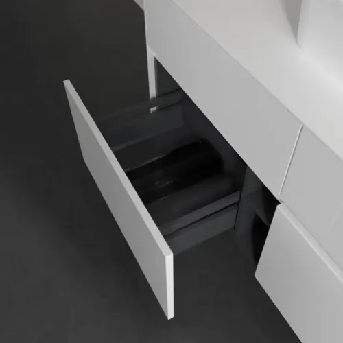 Villeroy & Boch Collaro Тумба под раковину, с подсветкой, 4 выдвижных ящика, 1200 x 548 x 500 mm, Glossy White / Glossy White C097B0DH